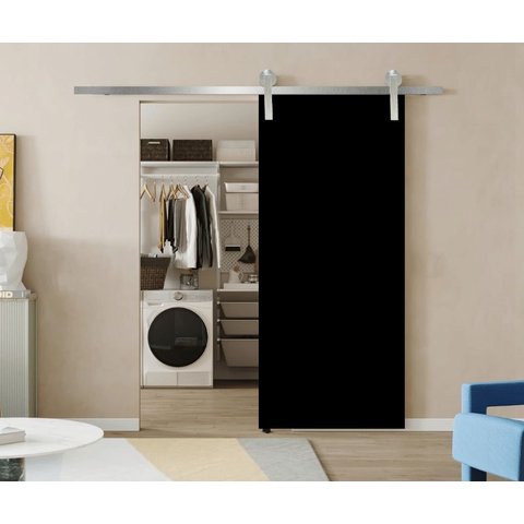 Porta Celeiro Laqueada Preta