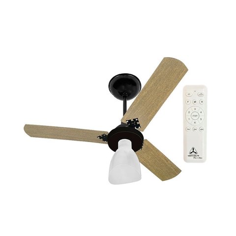 Ventilador de Teto Venti-delta Light Inverter Preto 3 Pás Freijó Bivolt