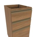 Ver imagem 3 de Balcão 3 Gavetas Kappesberg Celeste 100% Mdf Nogueira 40cm
