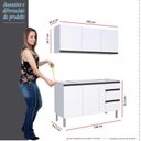 Ver imagem 5 de Cozinha Completa Gabinete e Armário Aéreo Gaia 150 Cozimax Branco