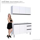 Ver imagem 4 de Cozinha Completa Gabinete e Armário Aéreo Gaia 150 Cozimax Branco