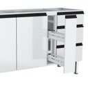 Ver imagem 2 de Cozinha Completa Gabinete e Armário Aéreo Gaia 150 Cozimax Branco