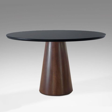 Mesa de Jantar Redonda Cone Diâmetro 130cm 6158 Capuccino