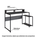 Ver imagem 4 de Mesa Gamer Escrivaninha Ryze 4500 135cm Preto e Grafite