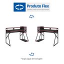Ver imagem 4 de Mesa Gamer Escrivaninha Zed 4001 2 Gavetas 135cm Preto e Vermelho