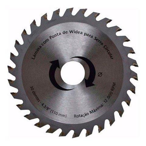 Kit 2 Discos de Serra Circular com 30 Dentes 110mm