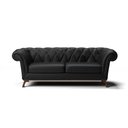 Ver imagem 2 de Sofá 3 Lugares Viena D07 230cm Base de Madeira Corano Preto - D’Rossi