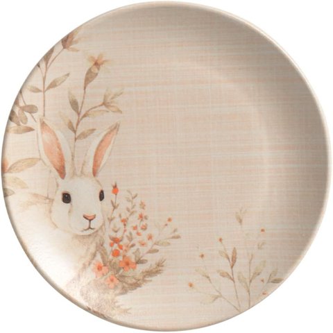 Prato de Sobremesa Coup Stoneware entre Laços Ø19,4cm Porto Brasil