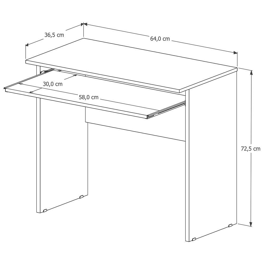 Mesa para Computador Compacta Home Office - 4