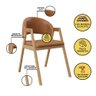 Kit 6 Cadeiras para Mesa de Jantar Moderna Courino - Balaqui Cor:marrom Claro - 2