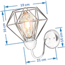 Ver imagem 2 de Arandela Parede Aramado Diamante Pequeno Cobre Ambientes