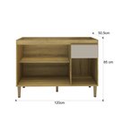 Ver imagem 3 de Armário Balcão Cozinha 120cm 3 Portas 1 Gaveta Mel/arenas
