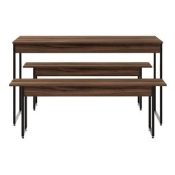 Mesa De Jantar Com 2 Bancos Estilo Industrial - 2