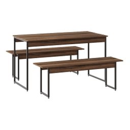 Mesa De Jantar Com 2 Bancos Estilo Industrial - 3