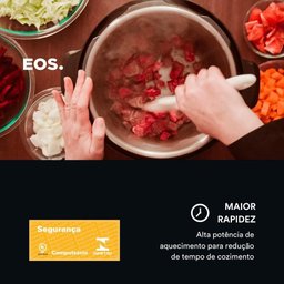 Panela de Pressão Elétrica 3 Litros Eos Multicooker Digital Inox Preto Epp30dp 220v - 6