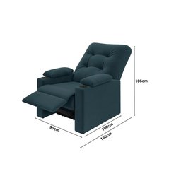 Poltrona Columbia Retrátil/reclinável Porta Copos Suede Xflex Sofás - 2