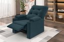 Ver imagem 1 de Poltrona Columbia Retrátil e Reclinável Porta Copos Suede Petróleo - Xflex Sofás