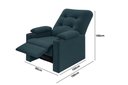 Ver imagem 2 de Poltrona Columbia Retrátil e Reclinável Porta Copos Suede Petróleo - Xflex Sofás