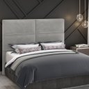 Ver imagem 5 de Cabeceira Cama Box Solteiro 0,98 Modena para Quarto em Veludo Cinza- Larbelle