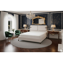 Ver imagem 2 de Cama Estofada 1.60m Queen Grande para Quarto de Casal Luxo Bege