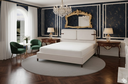 Ver imagem 2 de Cama Estofada 1.60m Queen Grande para Quarto de Casal Luxo Bege
