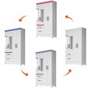 Ver mais imagens de Kit Guarda Roupa Solteiro com Espelho Madri e Cômoda Ms Branco