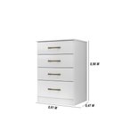 Ver imagem 6 de Kit Guarda Roupa Solteiro com Espelho Madri e Cômoda Ms Branco