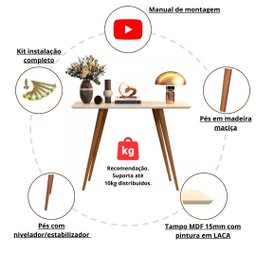 Aparador de Sala Off Freijó em Mdf e Pé Palito de Madeira - 4