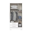 Ver imagem 5 de Guarda-Roupa Solteiro 3 Portas 2 Gavetas Alvorada Henn Branco/Rosa Chá