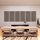 Ver imagem 2 de Painel Acústico Absorvedor Decorativo Ripado Parallax Ambar Crepe Maestra Acústica:louro/branco