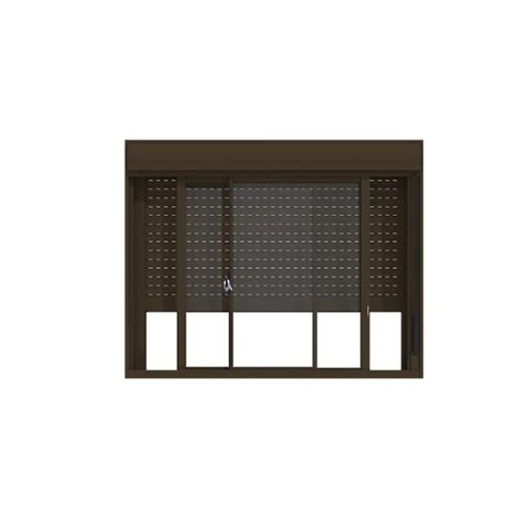 Janela com Persiana Integrada Alumínio Bronze - 120x150