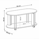 Ver imagem 3 de Mesa de Centro Ciclo 1 Prateleira 100% Mdf Cedro/off White - Pnr Móveis