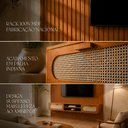 Ver imagem 3 de Painel + Rack Ripado MDF 2 Gavetas 180cm Sala Estar Suspenso na Parede Quarto Estela:Off White/Natur