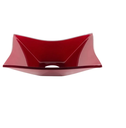 Ver imagem 1 de CUBA DE VIDRO RETANGULAR 39CM VERMELHO CEREJA
