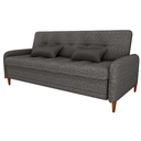 Ver imagem 2 de Sofa Cama 2 Lugares 206 Cm Donna Linho Vancouver E484 Chumbo Milani Store