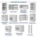 Ver imagem 6 de Cozinha Completa Planejada MDF 12 Peças sem Tampo CabeCasa MadeiraOriginals Branca Marselha