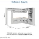 Ver imagem 4 de Cozinha Modulada 12 Peças sem Tampo com Cristaleira e Kit Lat Marselha CabeCasa MadeiraOriginals