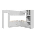 Ver imagem 3 de Cozinha Planejada 12 Peças sem Tampo com Cristaleira e Kit Lat Marselha CabeCasa MadeiraOriginals Branco