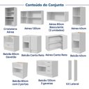 Ver imagem 6 de Cozinha Planejada 12 Peças sem Tampo com Cristaleira e Kit Lat Marselha CabeCasa MadeiraOriginals Branco