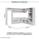 Ver imagem 4 de Cozinha Completa Planejada MDF 12 Peças sem Tampo CabeCasa MadeiraOriginals Branca Marselha