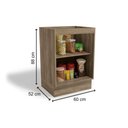 Ver imagem 3 de Balcão de Cozinha Maxxi G742 C- 1 Porta S- Tampo 60cm Canela - Kappesberg