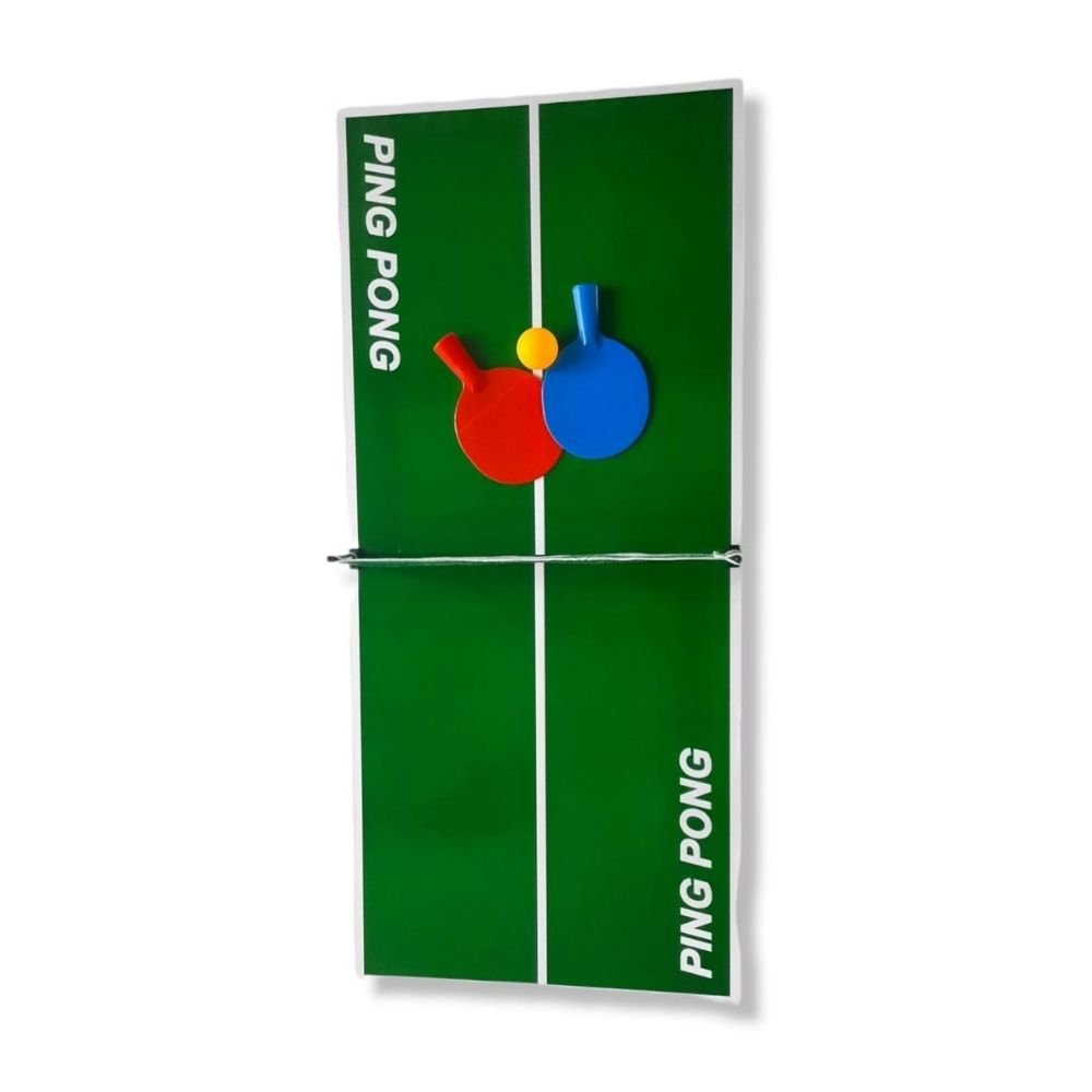 Mini Mesa de Ping-Pong 90X40 com Rede e Raquetes