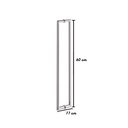 Ver imagem 3 de Puxador Duplo para Vidro e Madeira 60cm em Aço Inox Polido Brilhante Stainless