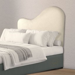 Cabeceira Orgânica 160cm Casal Queen Painél para Cama Box Bouclé Serena - 2