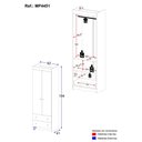 Ver imagem 3 de Guarda-roupa Infantil 62cm 2 Portas e 2 Gavetas Realeza Multimóveis Mp4451 Branco/madeirado