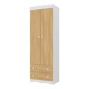 Ver imagem 2 de Guarda-roupa Infantil 62cm 2 Portas e 2 Gavetas Realeza Multimóveis Mp4451 Branco/madeirado