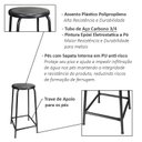 Ver imagem 4 de Banco de Metal Bar Assento Plástico Empilhável Cor Preto Tamanho 45