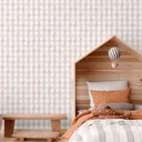 Ver imagem 3 de Papel de Parede Adesivo Xadrez Bege Lavável Fosco 3m