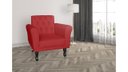 Ver imagem 3 de Kit 2 Poltronas Decorativa Classic Suede Vermelho Pés Madeira Mz Decor