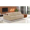 Ver imagem 2 de Sofá Ilha 3 Lugares Living 312cm Modulado para Sala Lary Veludo Bege K01 - D'Rossi